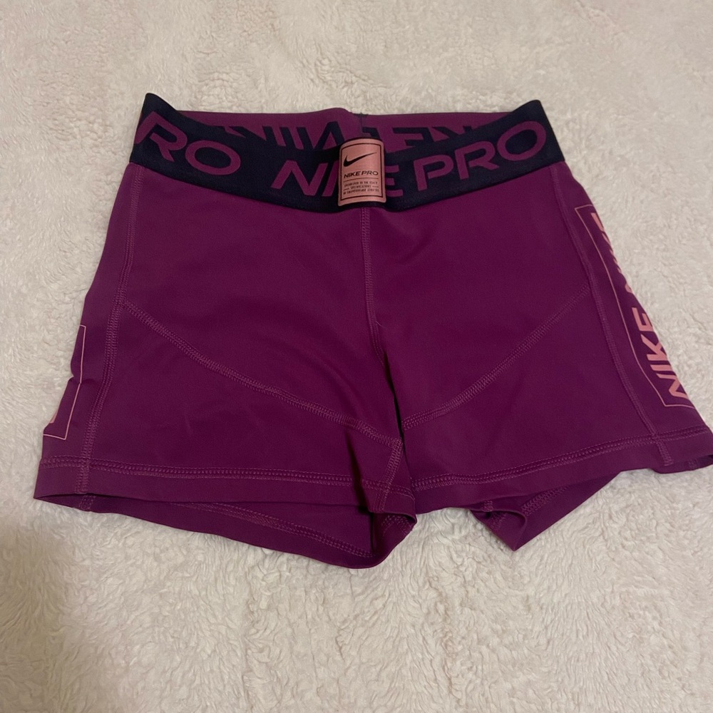 Women's Nike purple spandex shorts